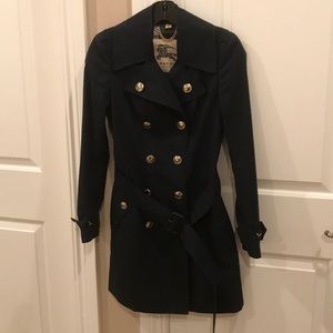 Authentic BURBERRY Trench Coat (Navy) Sz2